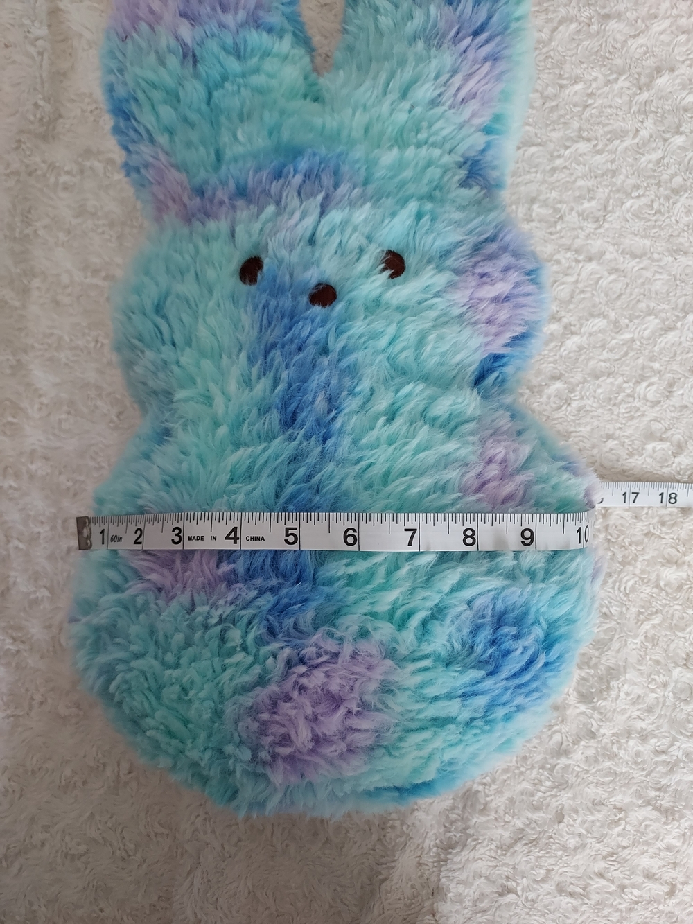 Peeps Pastel Tie-dye Bunny Plush Marshmallow Pillow Aqua, Lavender, Sky Blue - Picture 11 of 11